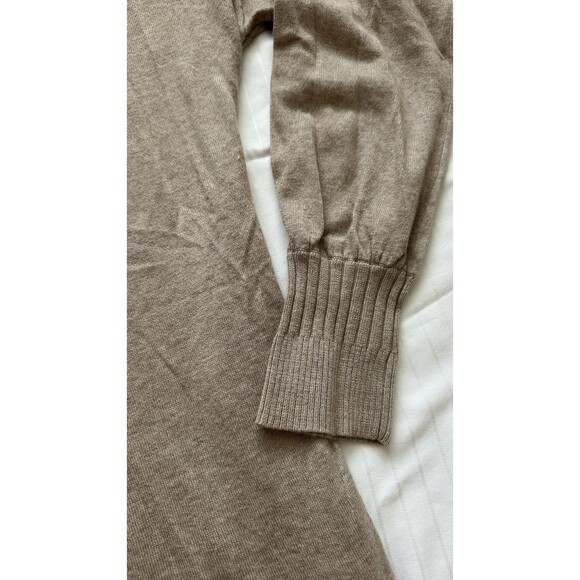 Victoria’s Secret Knit Sweater Dress Tan Medium With Pockets - Picture 3 of 5